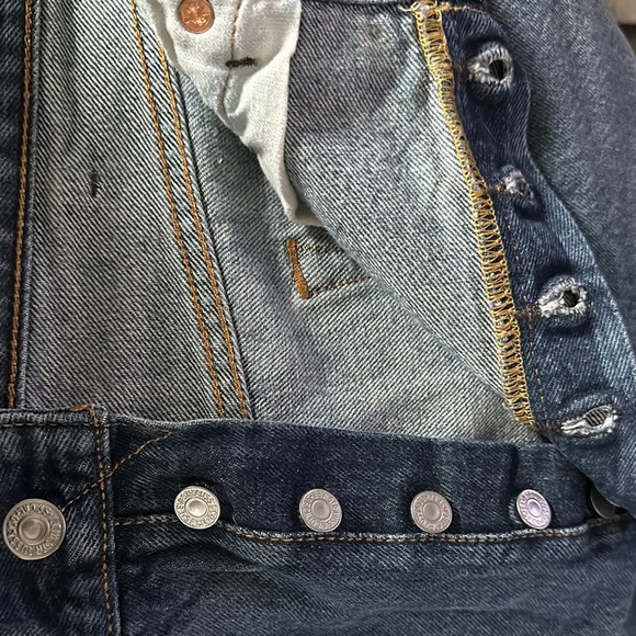 Men's Levi's 501 Straight Leg Blue Jeans (38W/32L) - Picture 8 of 8